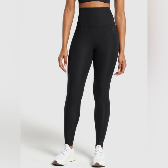 NWT Gymshark Directional Ribbed Leggings - Picture 1 of 11
